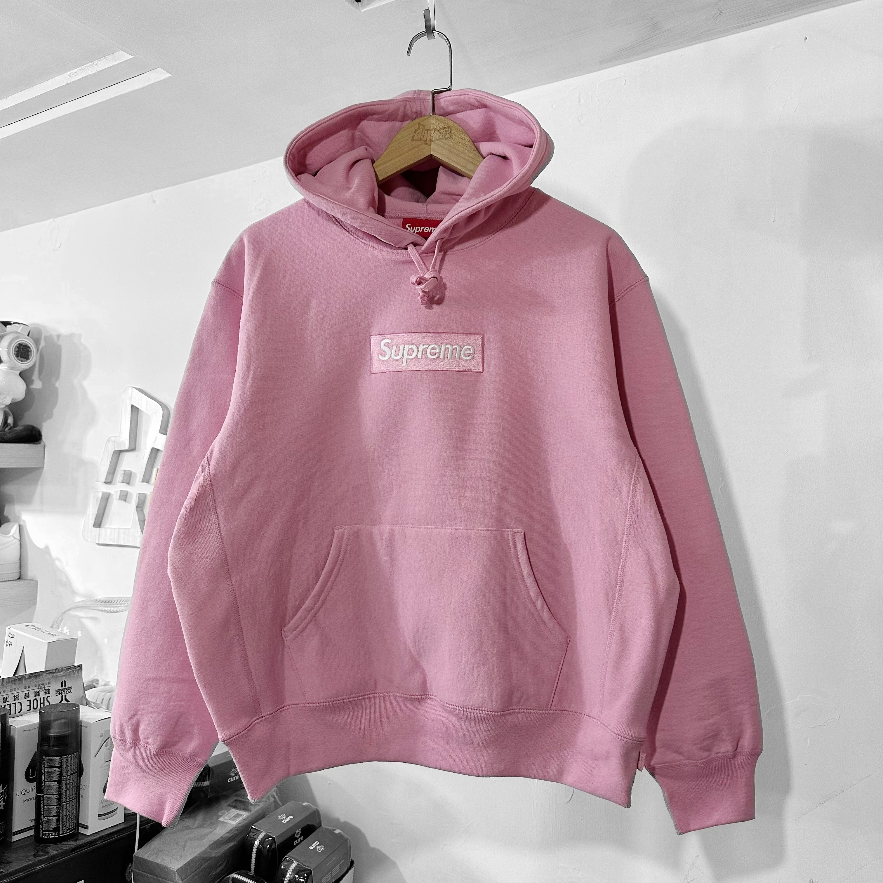 Supreme FW24 Box Logo Hooded Sweatshirt 衛衣 Pink