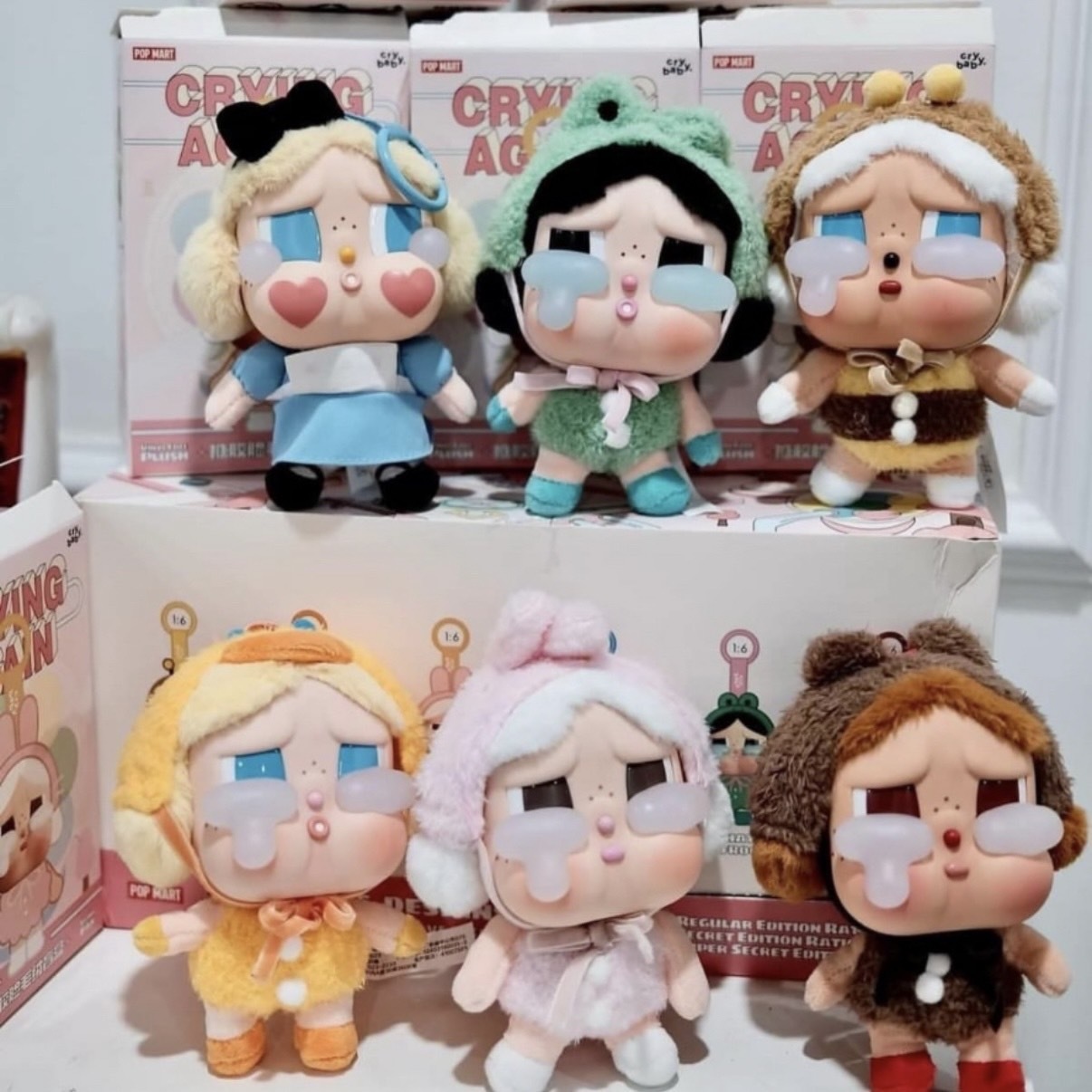 POP MART 泡泡瑪特 哭娃 CRYBABY 眼淚工廠 搪膠臉 毛絨 盲盒