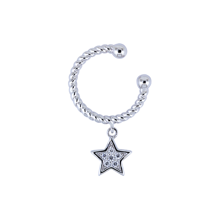 925純銀「星光」耳骨夾 (單個)-SDE0071