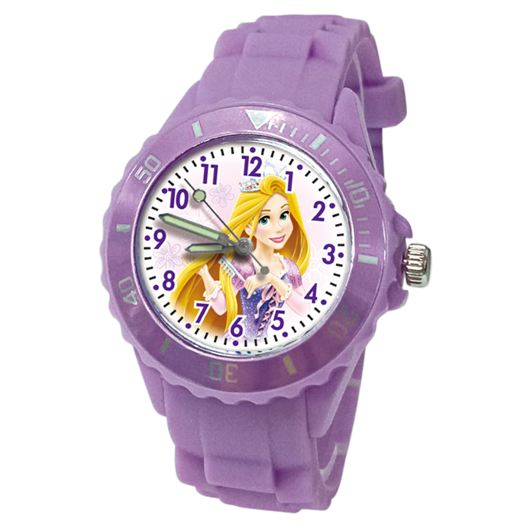 【迪士尼】長髮公主果凍系列運動彩帶手錶