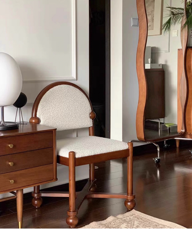 復古靠背圓球化妝椅