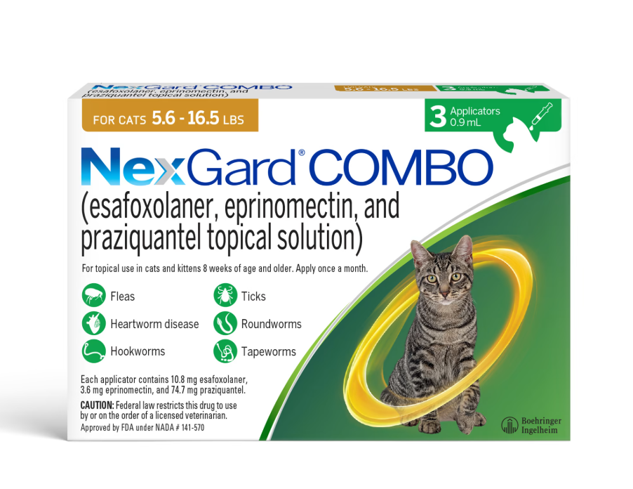 Nexgard Combo SO for Cat 貓用全方位驅蟲滴劑 2.5-7.5kg (3支裝)