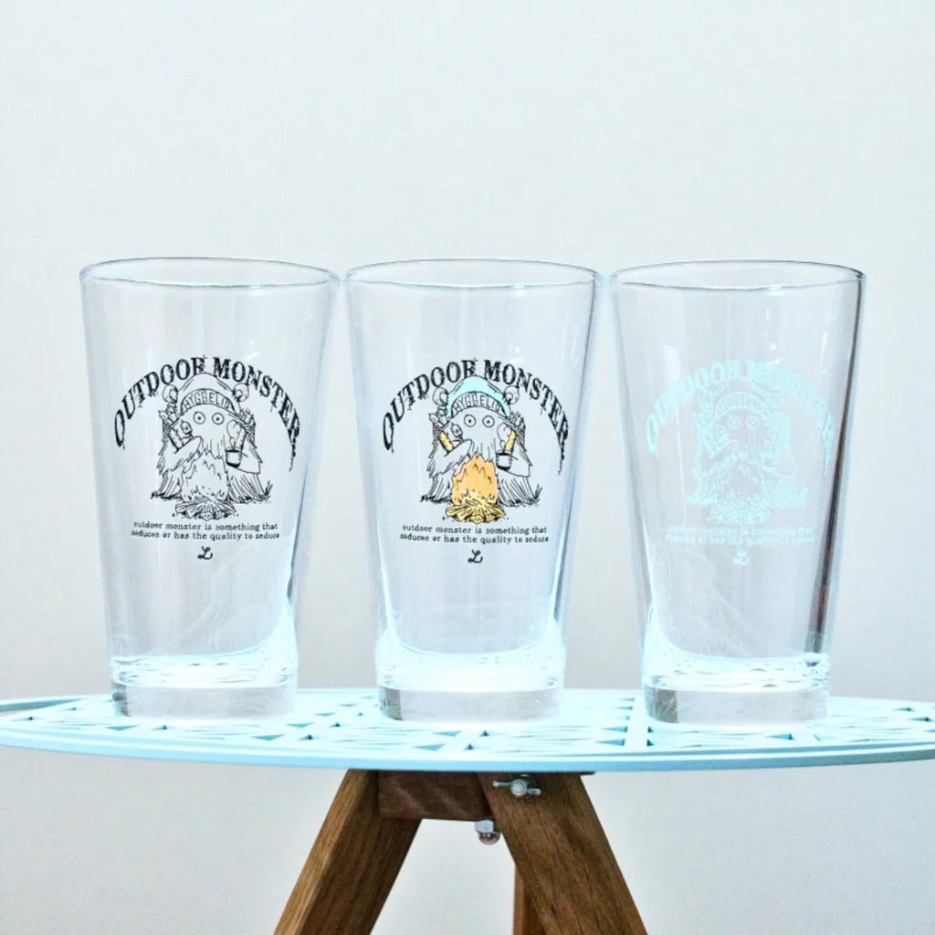 【HYGGELIG】× OutdoorMonster 圖案玻璃杯 KUMA-ABURI