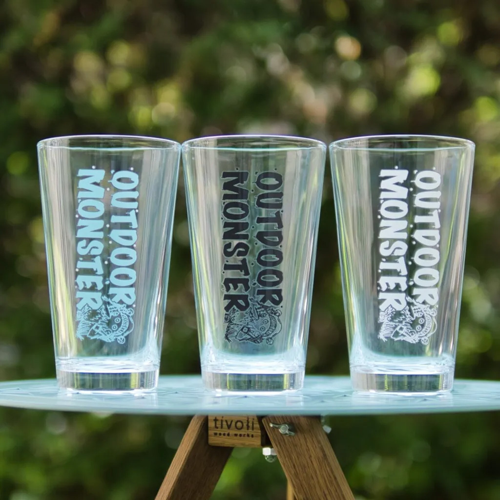 【HYGGELIG】× OutdoorMonster 文字玻璃杯 KUMA-ABURI