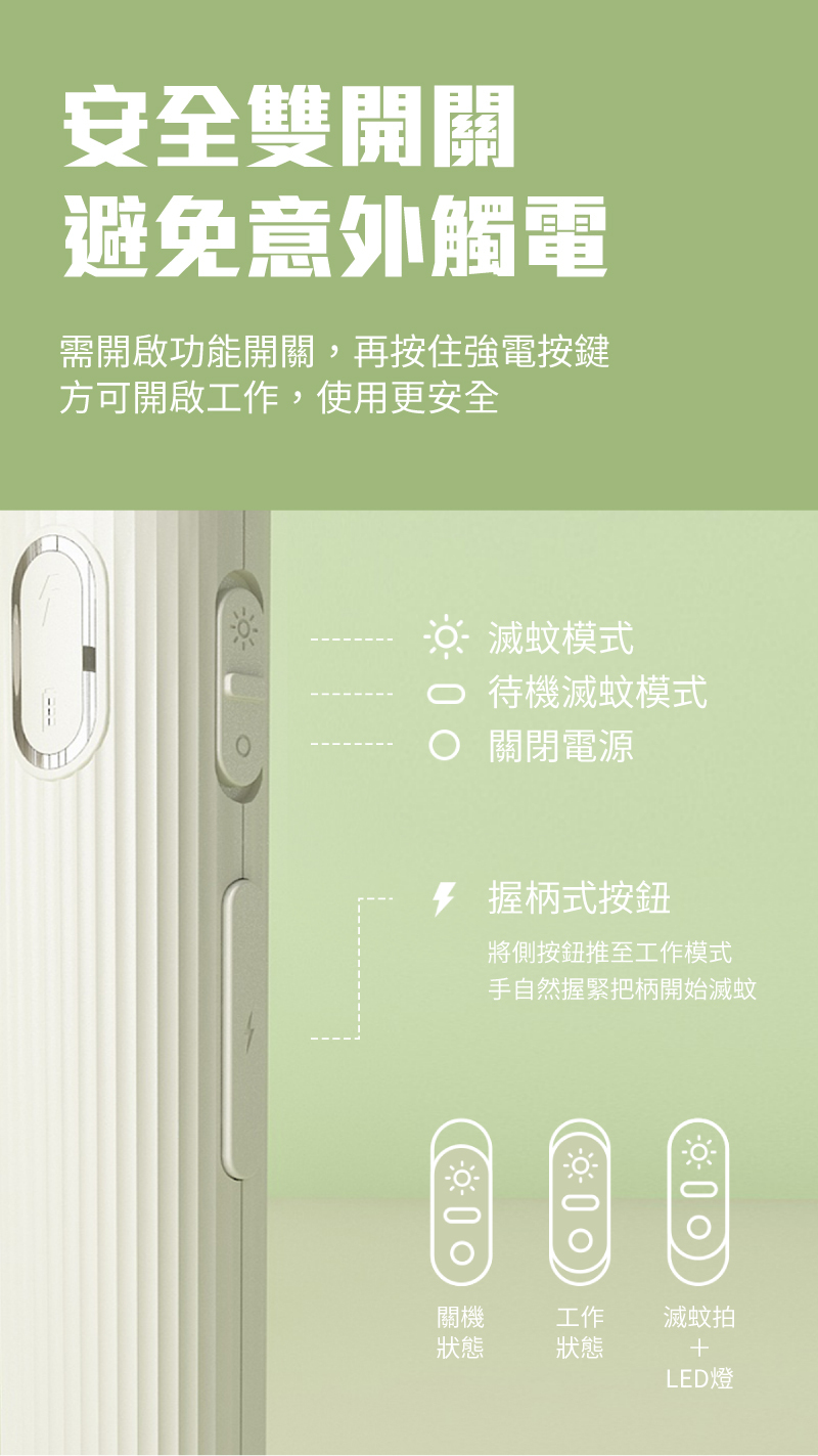 安全雙開關 避免觸電