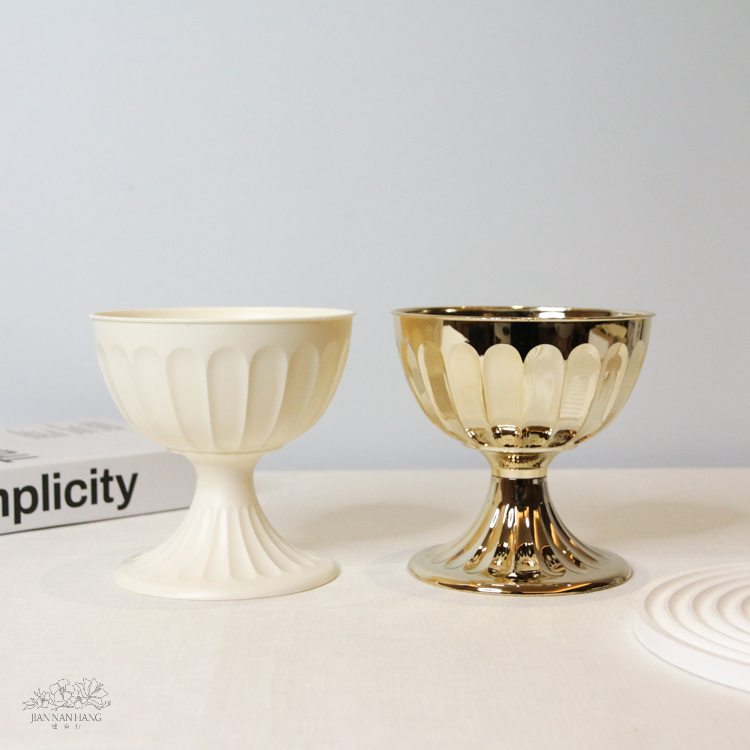 塑膠花器 冠軍杯腳杯 2色