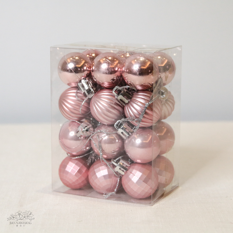 裝飾 3CM聖誕球 24入  5色