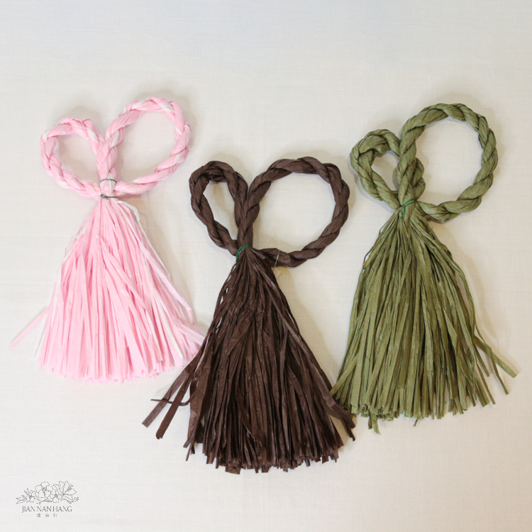 裝飾 紙藤注連繩 雙心 3色