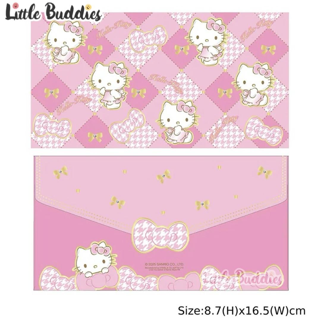 Sanrio 2025賀年系列 - 千鳥格橫身長利是封 8個/包