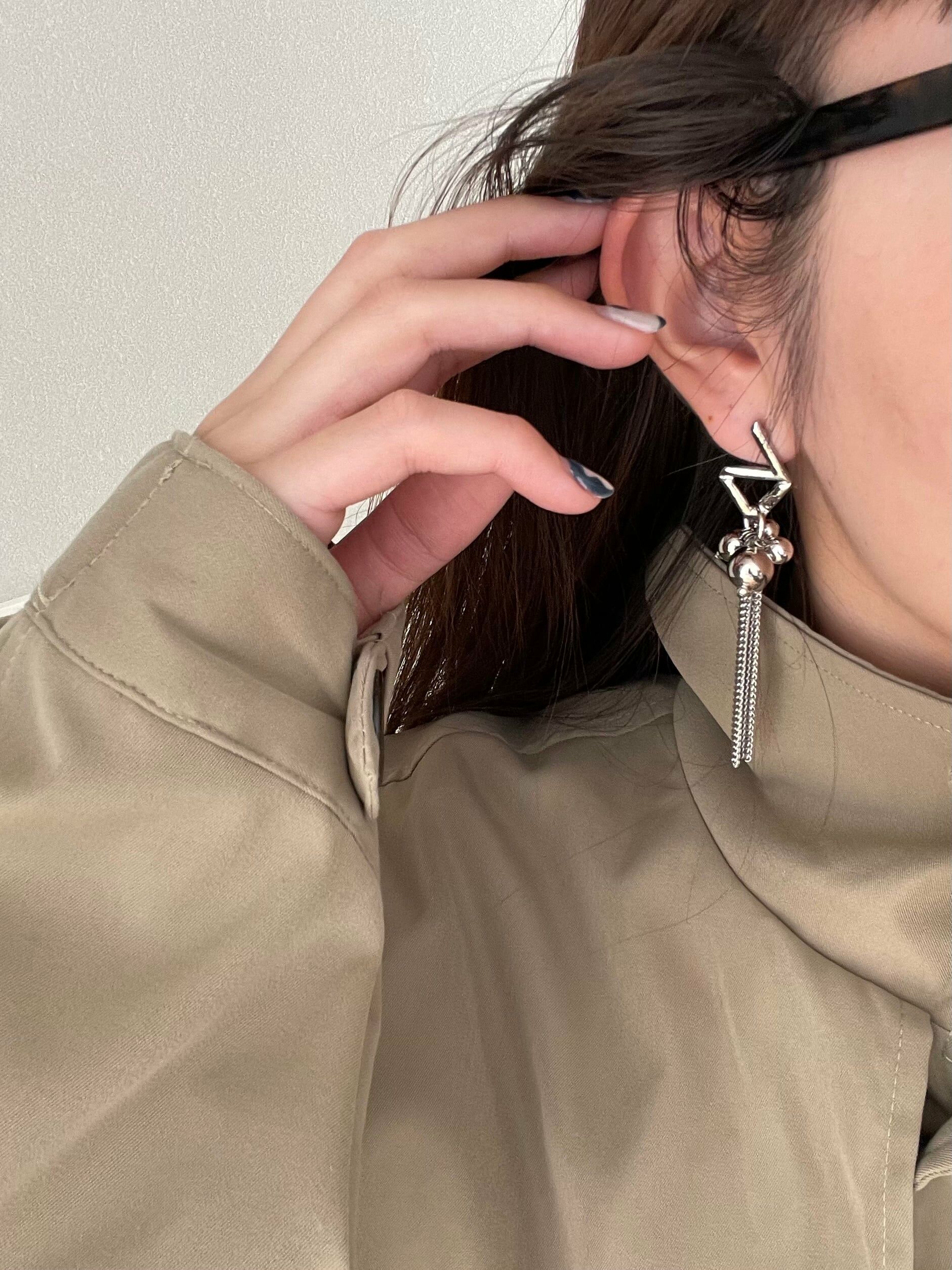 [Chouette Me.] E silver tassel pierce