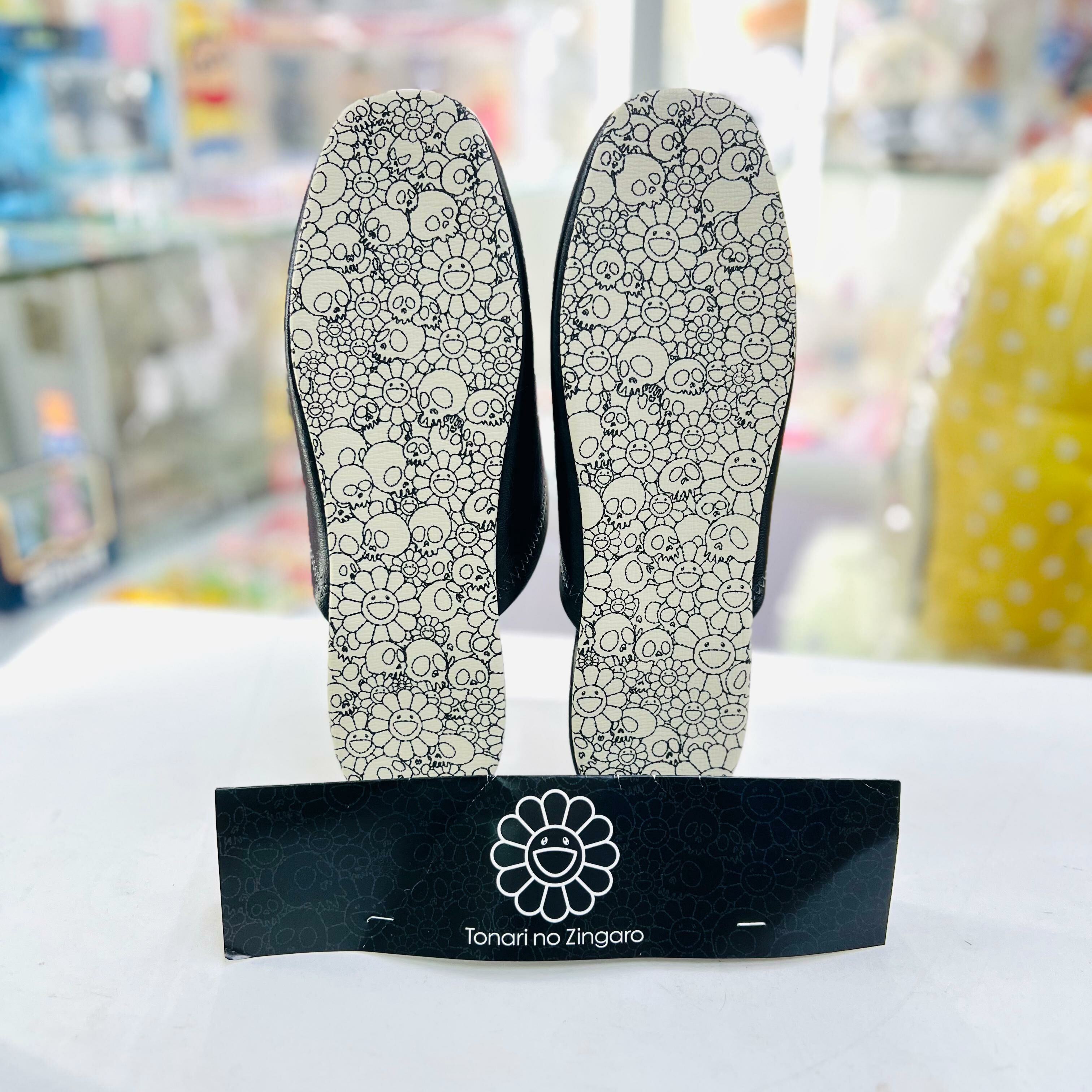 Murakami Flower Vinyl Slippers Black