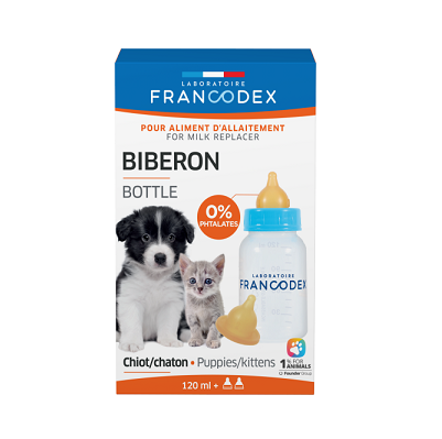 法國Francodex 貓狗合用奶瓶套裝120 ml