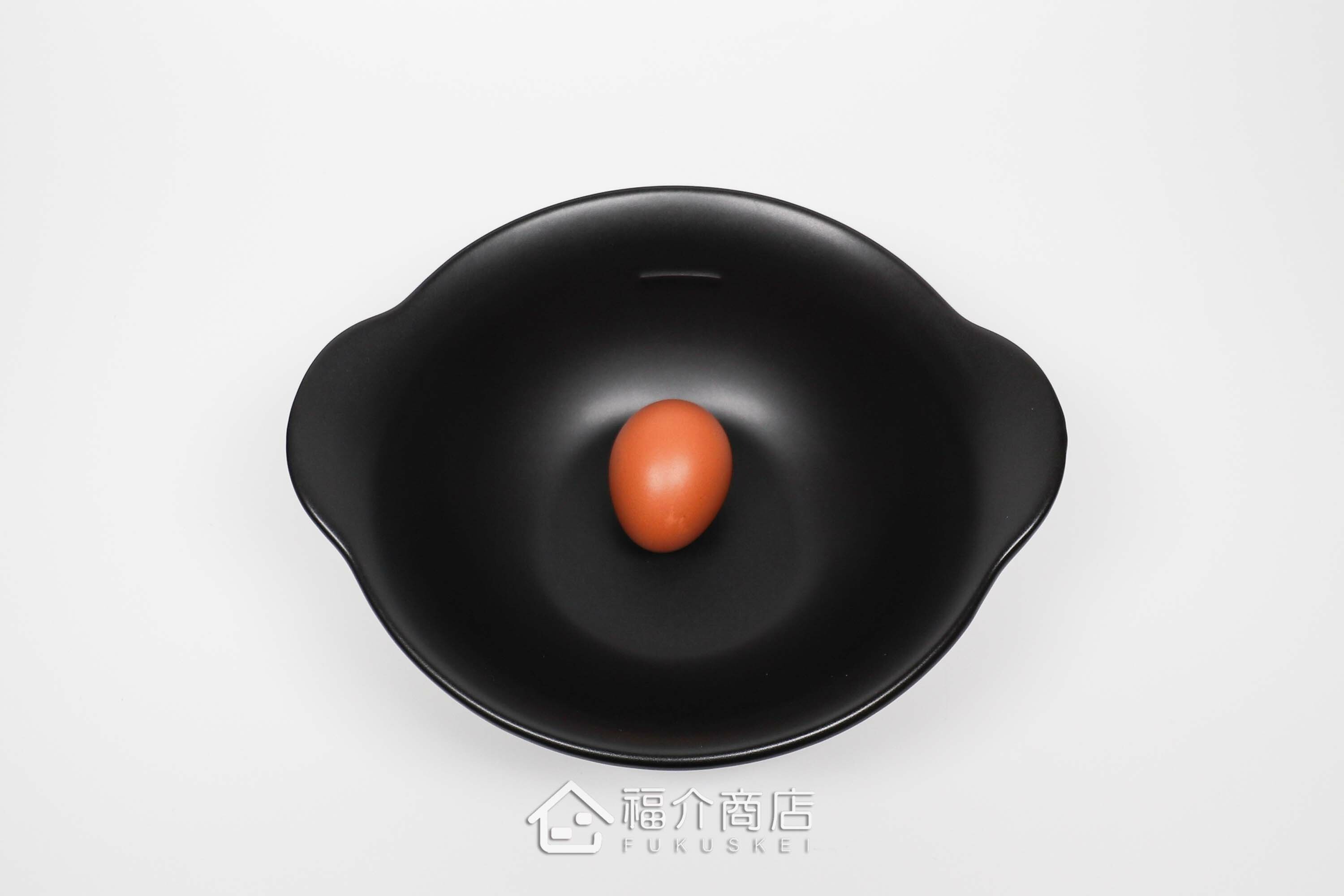 可用直火加熱的1200ml耐熱陶瓷拉麵碗與土雞蛋