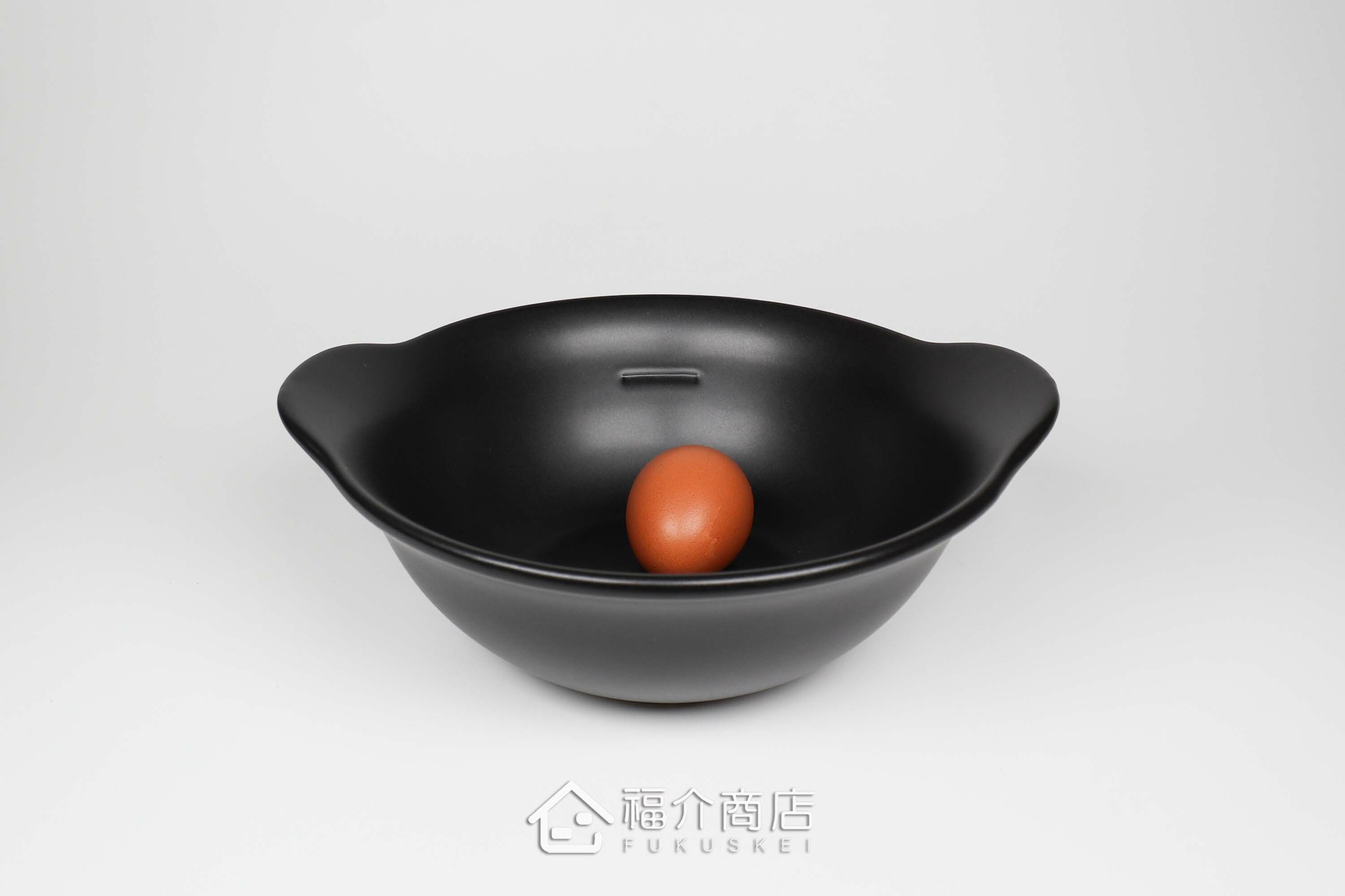可用直火加熱的1200ml耐熱陶瓷拉麵碗與土雞蛋