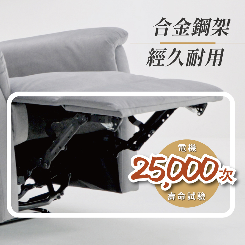 【MUNICHI】奢華漫遊3D電動沙發(經典單人款)合金鋼架輕久耐用