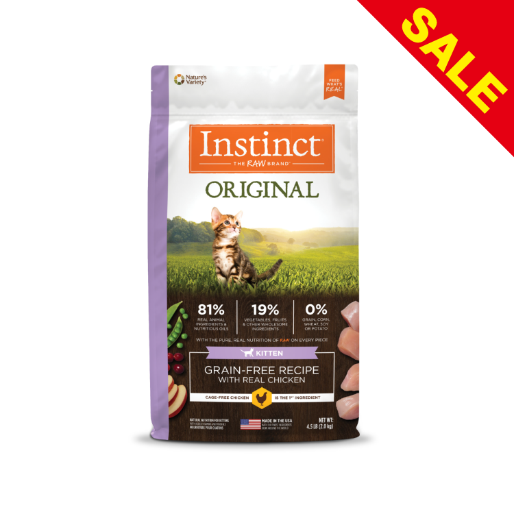*限時特價* (原裝代理行貨) Nature's Variety Instinct 經典無穀物貓糧 - 幼貓雞肉 4.5lbs