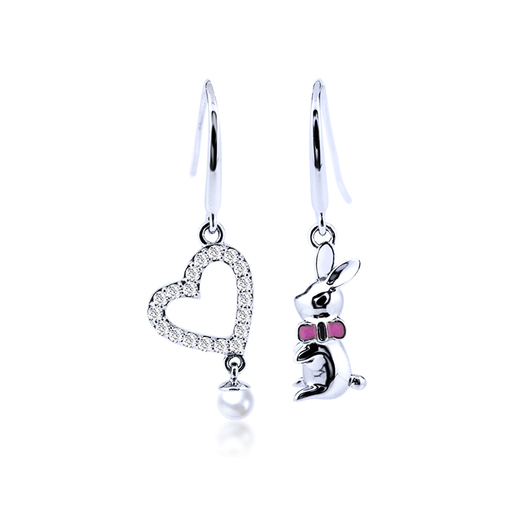 天然珍珠「童話」925純銀耳環-SDE0005