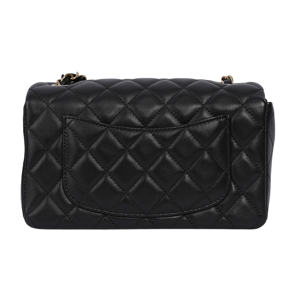 【CHANEL】金色CC Logo 菱格紋小羊皮迷你翻蓋包/MINI COCO(黑色)A69900 Y04059 94305