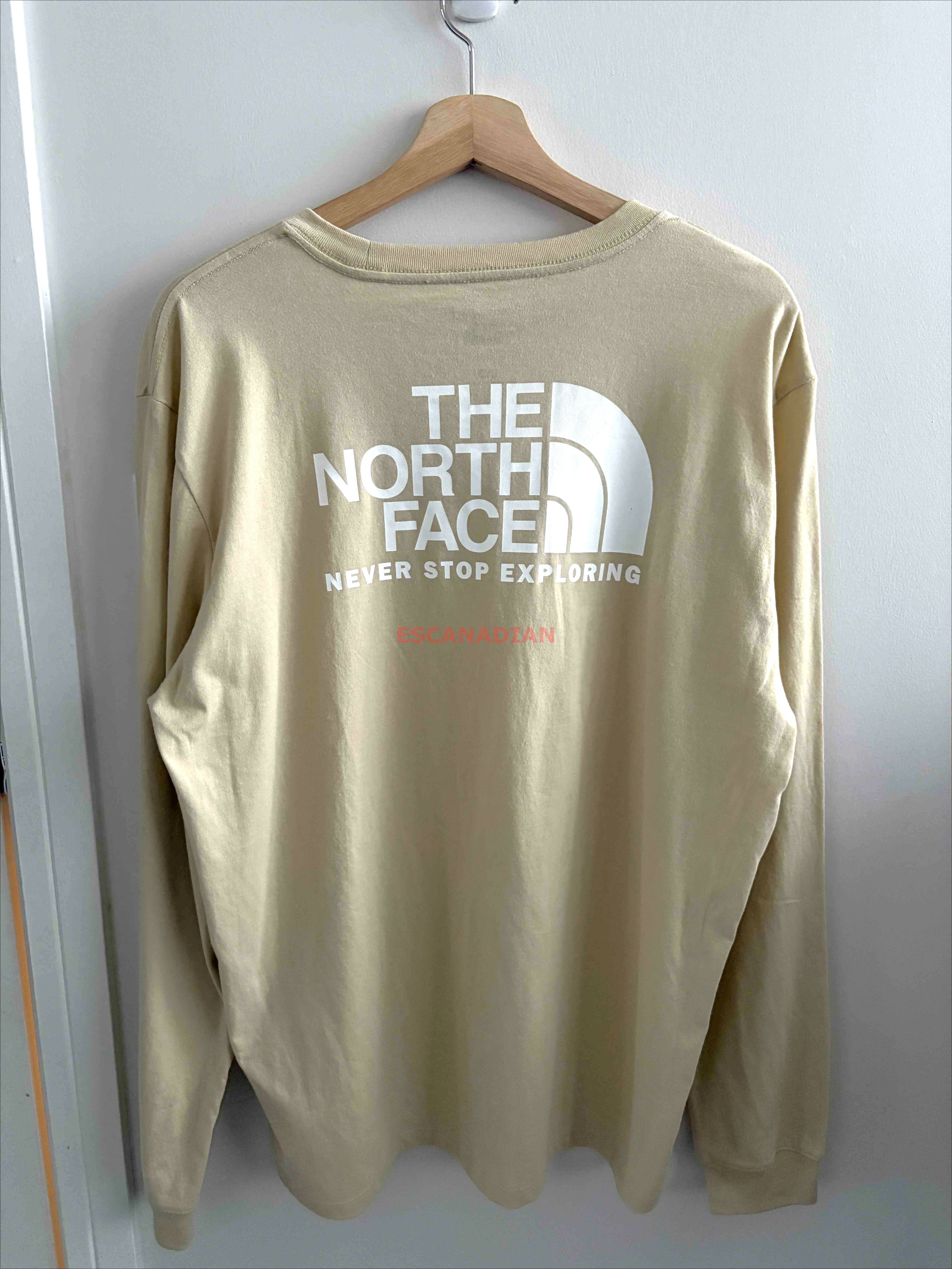 THE NORTH FACE 男大人 正反LOGO 長TEE  (前小後大)