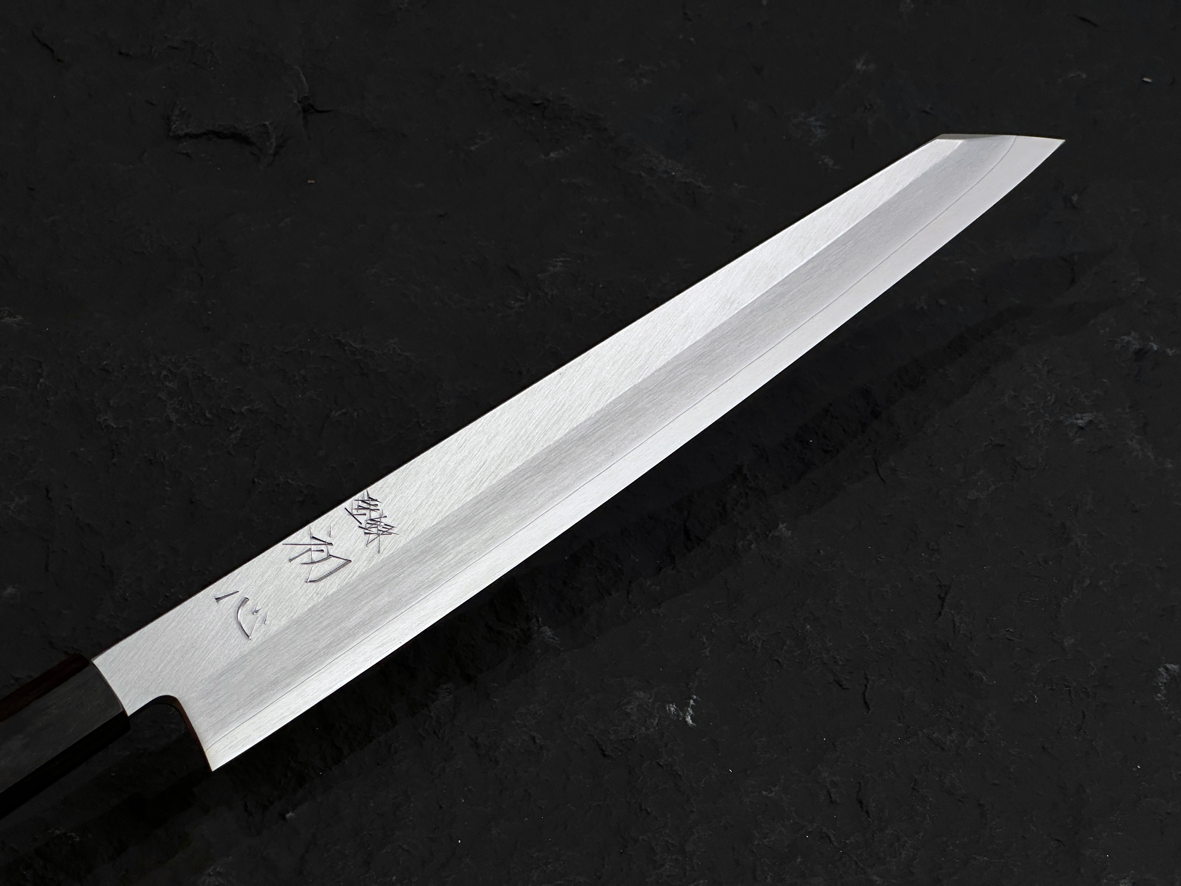 初心 白鷺 銀三鋼 切付柳刃 黑檀柄