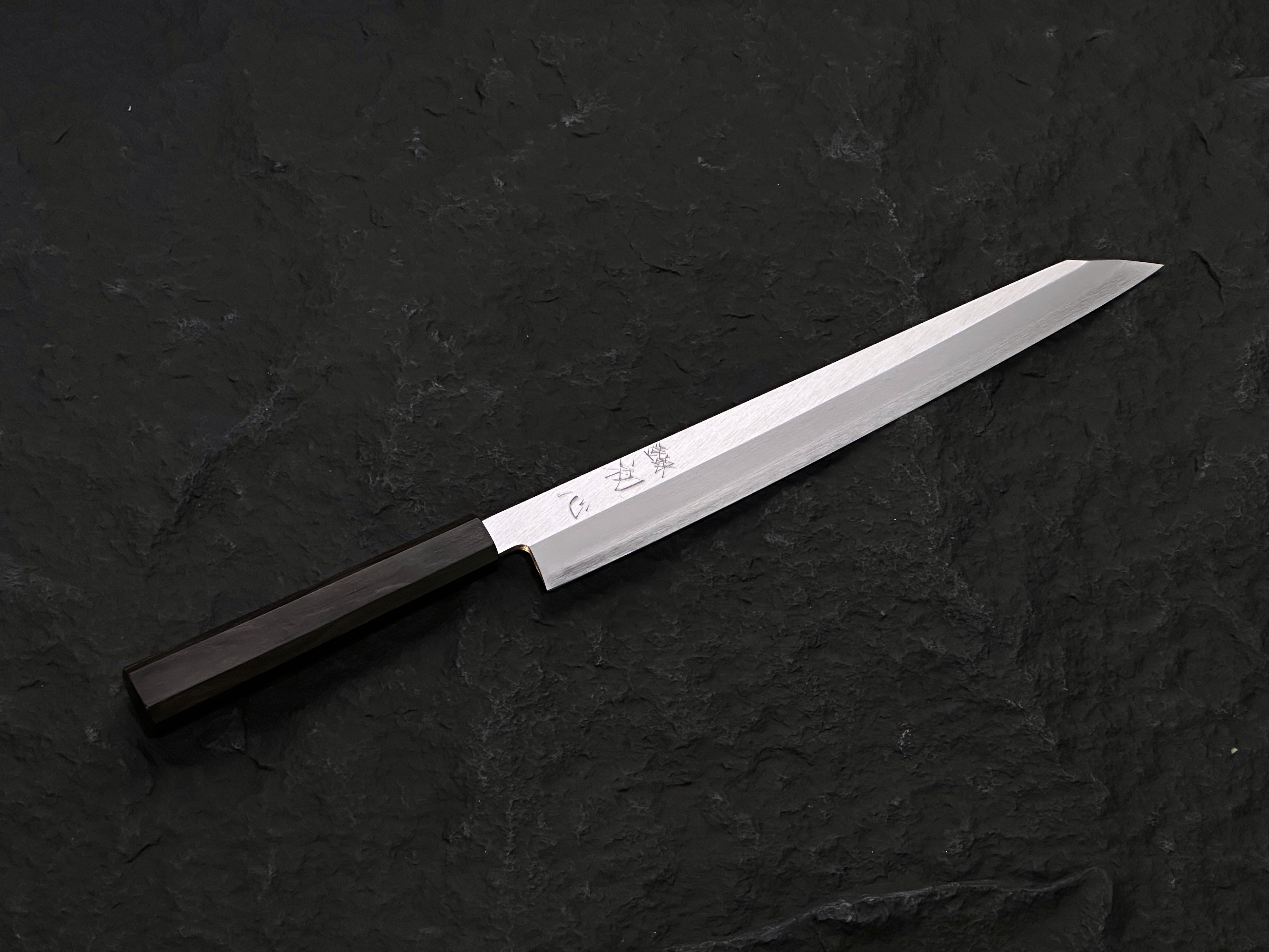 初心 白鷺 銀三鋼 切付柳刃 黑檀柄