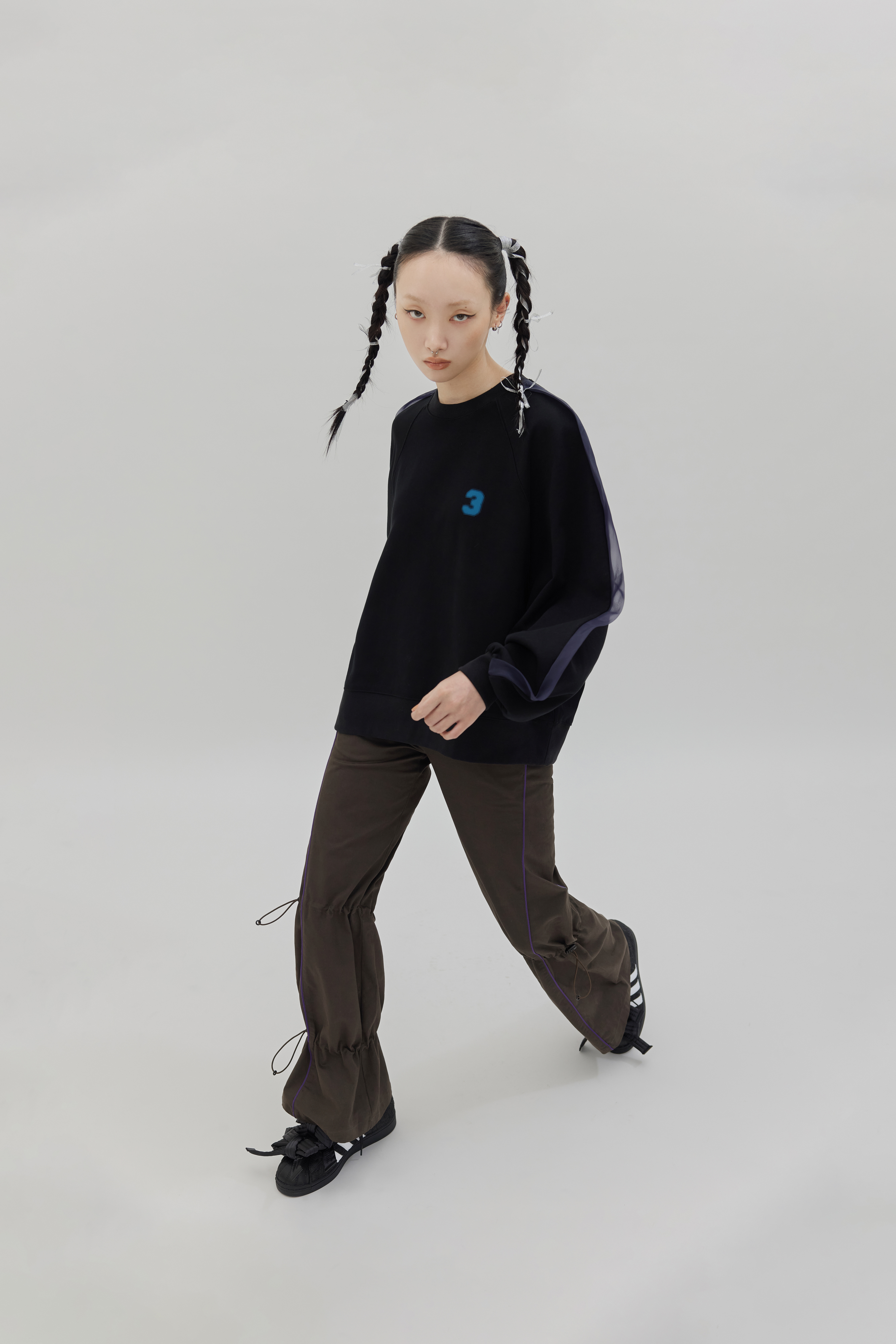 Drawstring Flared Trousers｜Espresso