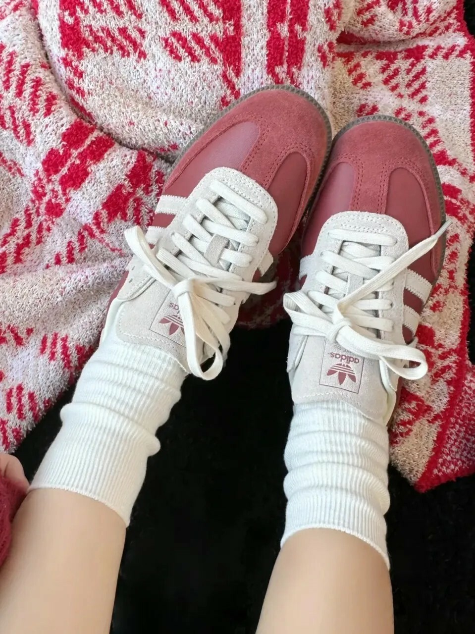 "代購" ADIDAS SAMBA OG  山楂紅 奶油色 男女鞋  JI3216