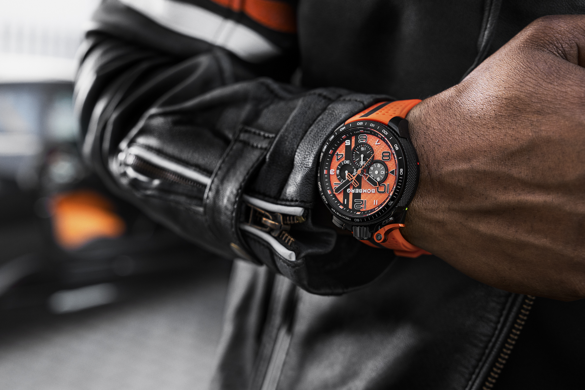 BOMERG炸彈錶 BOLT-68  Racing系列 烈焰橘賽車計時碼錶烈焰橘賽車計時碼錶