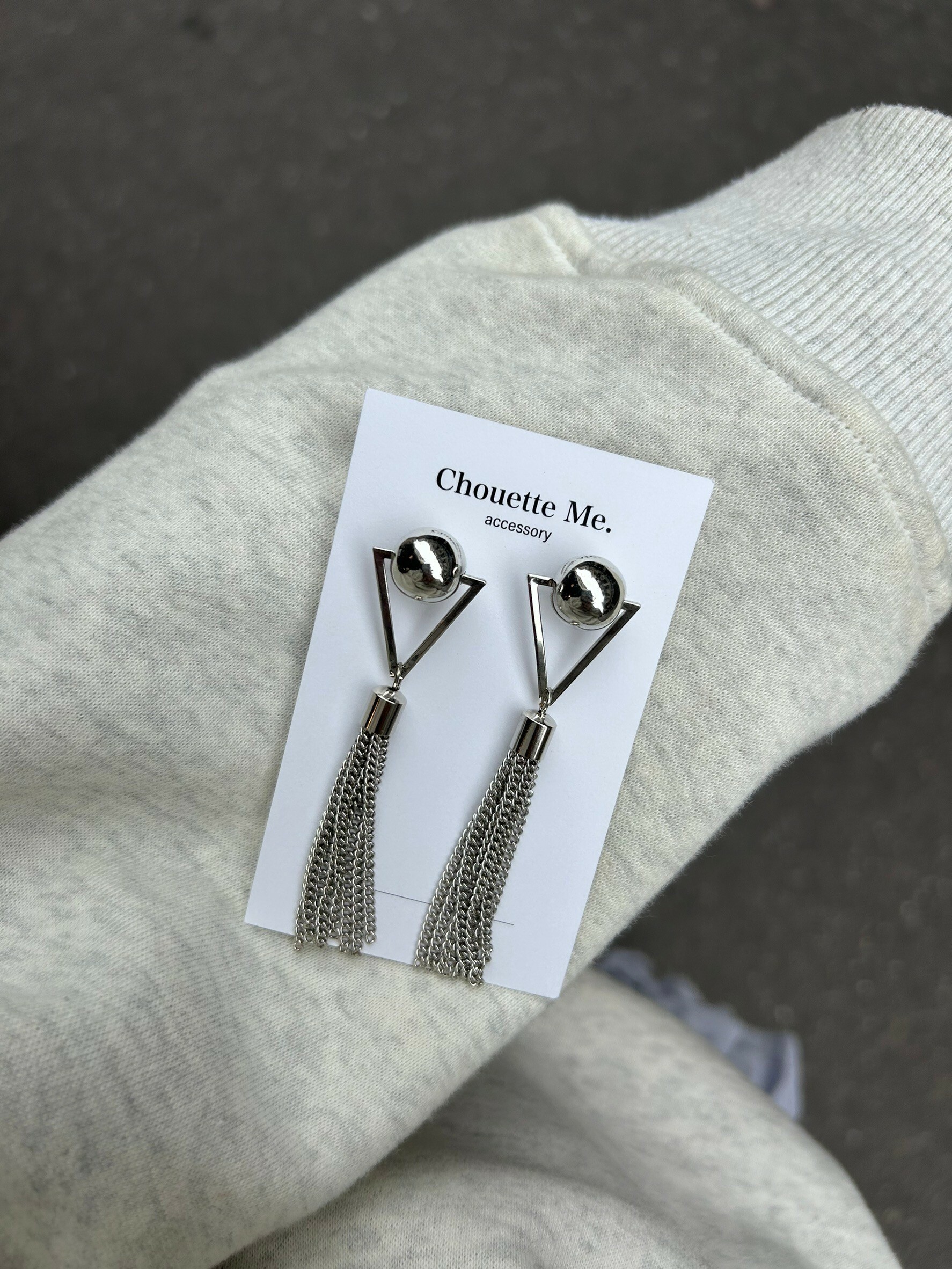 [Chouette Me.] triangle tassel pierce