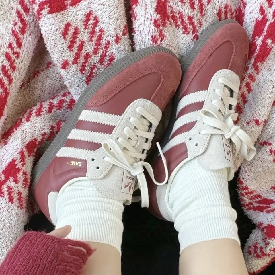 "代購" ADIDAS SAMBA OG  山楂紅 奶油色 男女鞋  JI3216