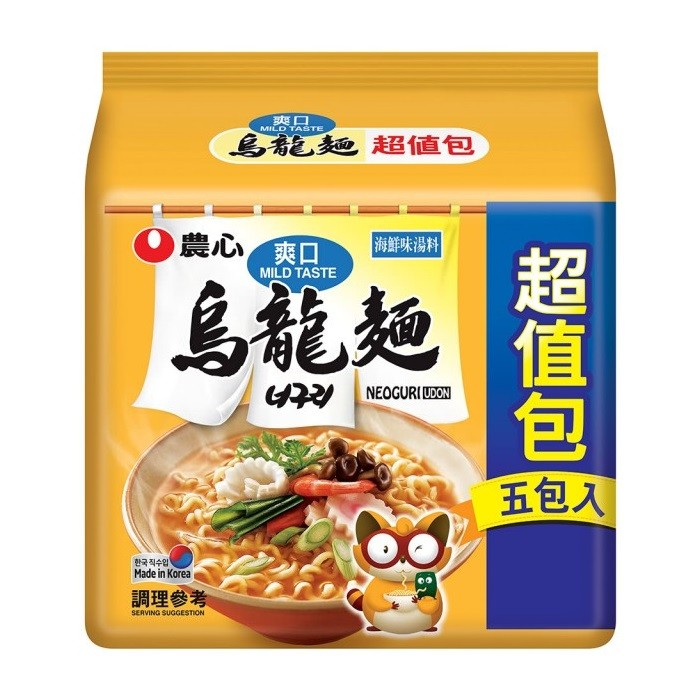 【農心】海鮮烏龍麵5入超值包