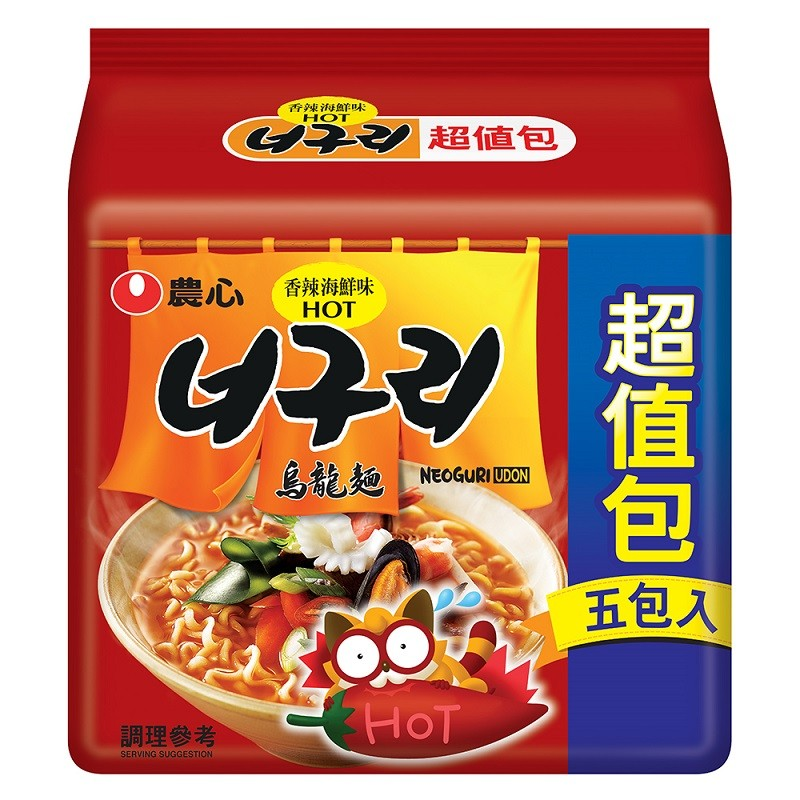 【農心】香辣烏龍麵5入超值包