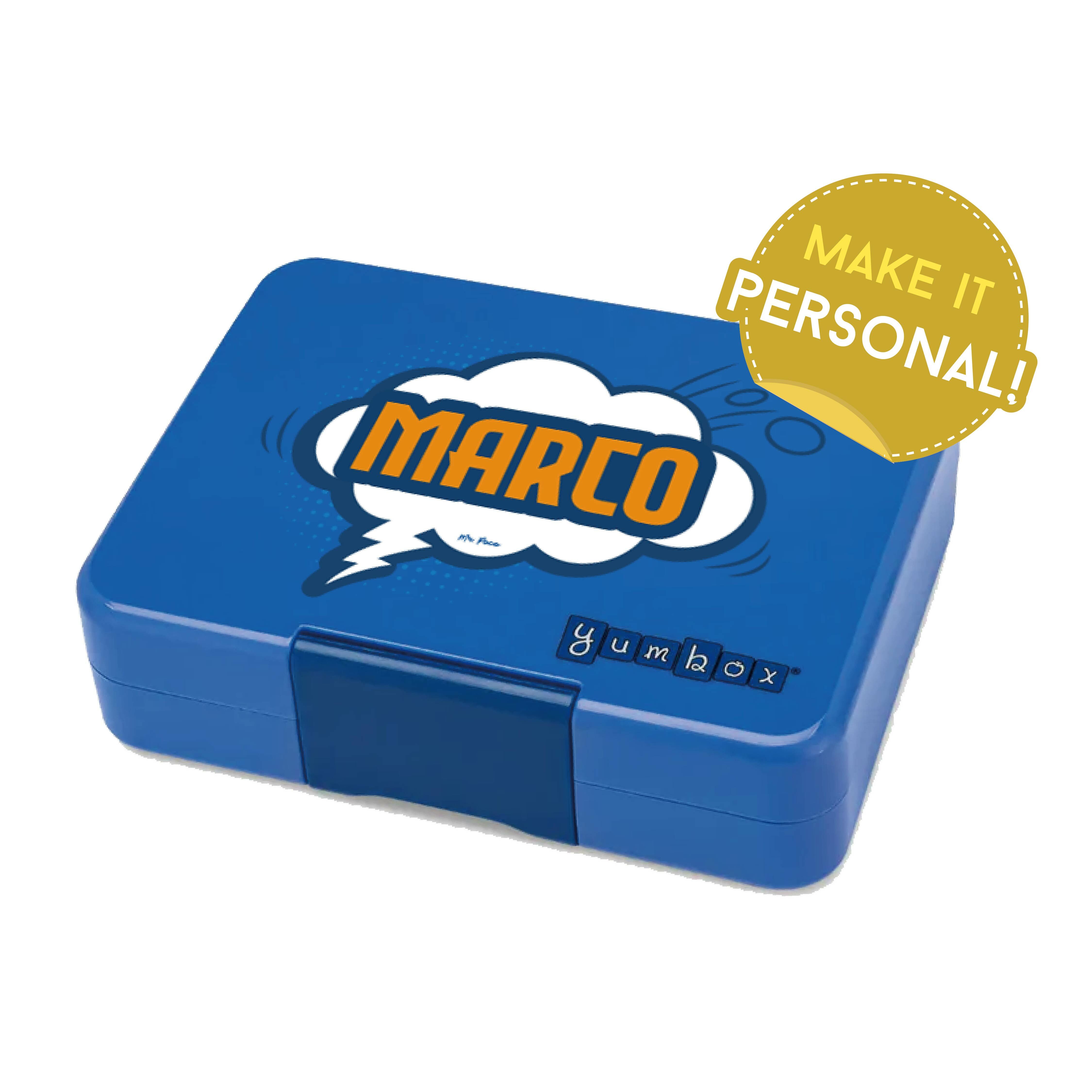 個性化 Yumbox Snack 午餐盒 (3格) - Surf Blue (Rocket)