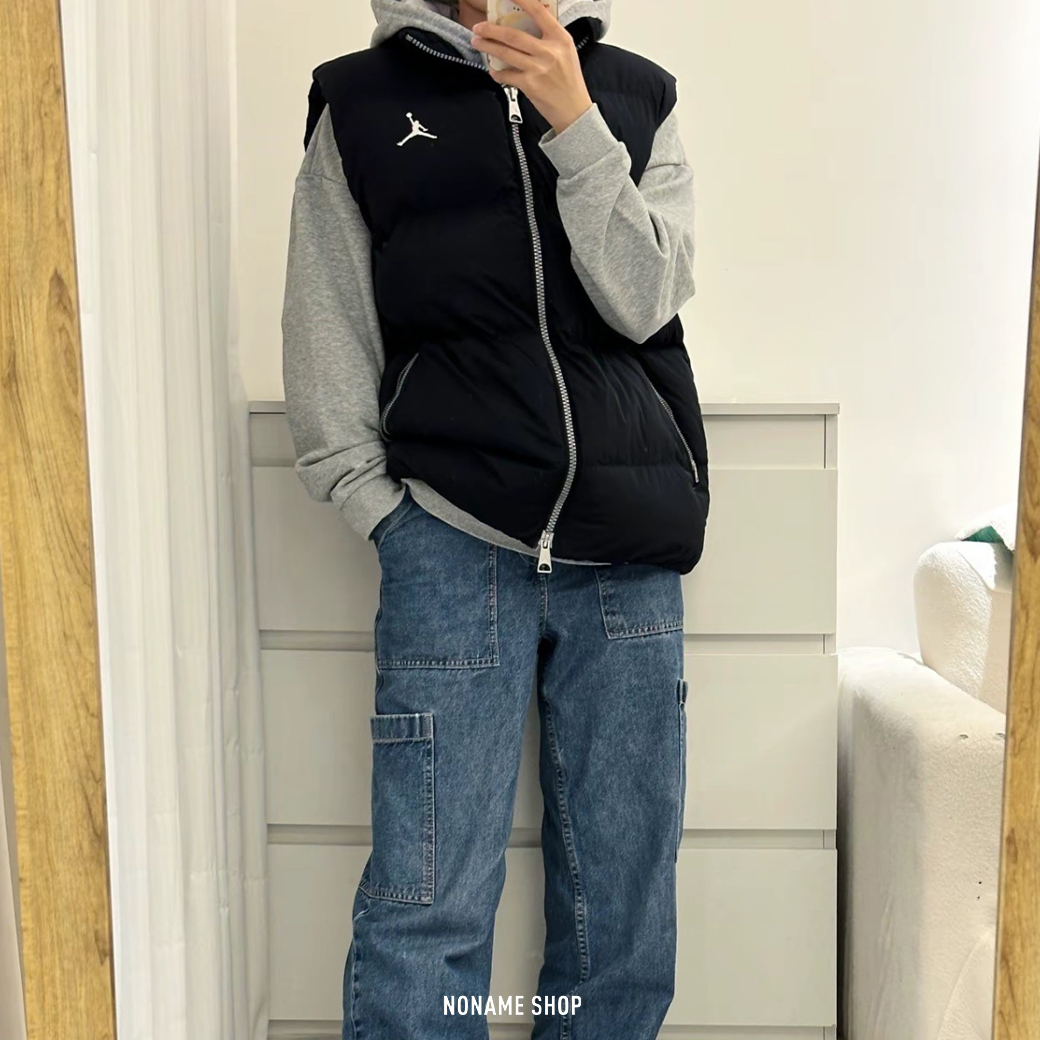 NIKE JORDAN 小飛人 保暖 羽絨背心 黑色 (男款)