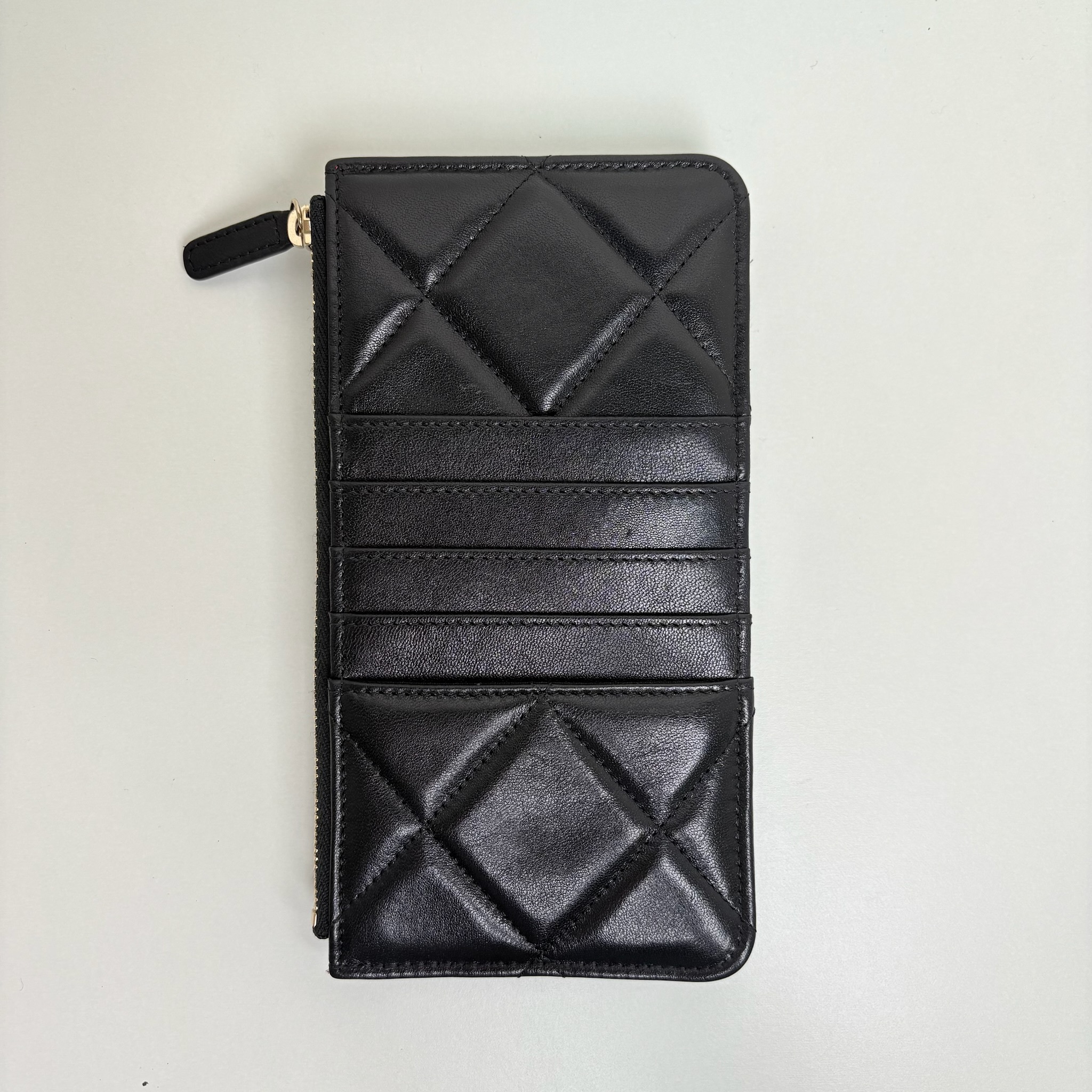 Chanel 19 Long Wallet - Black / Ghw