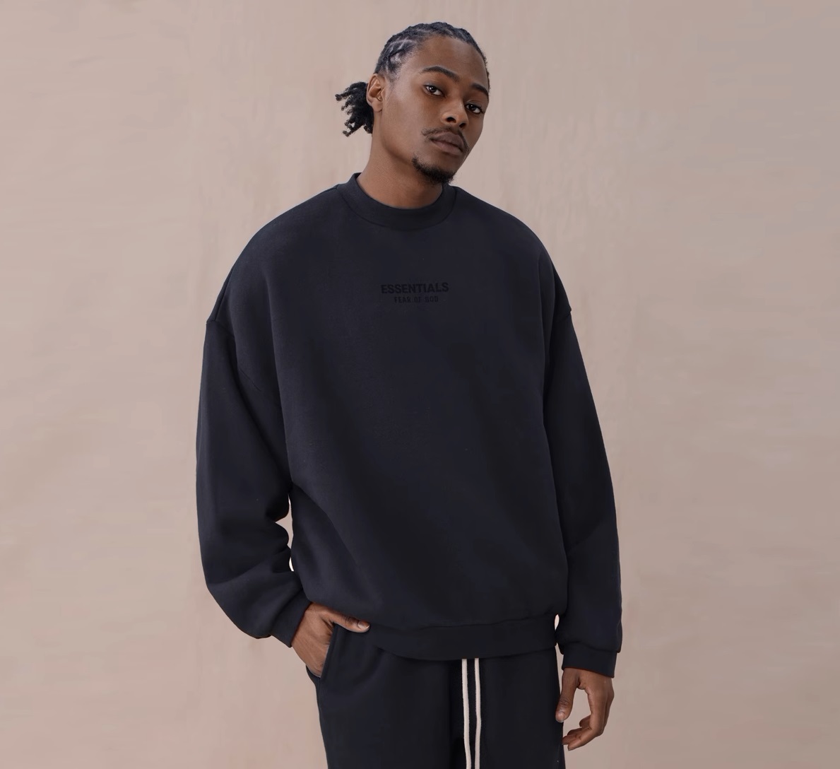 ESSENTIALS FOG FEAR OF GOD 植絨字體 內刷毛 素面胸口小字體 基本Logo 大學T 大學TEE 長袖上衣 衛衣