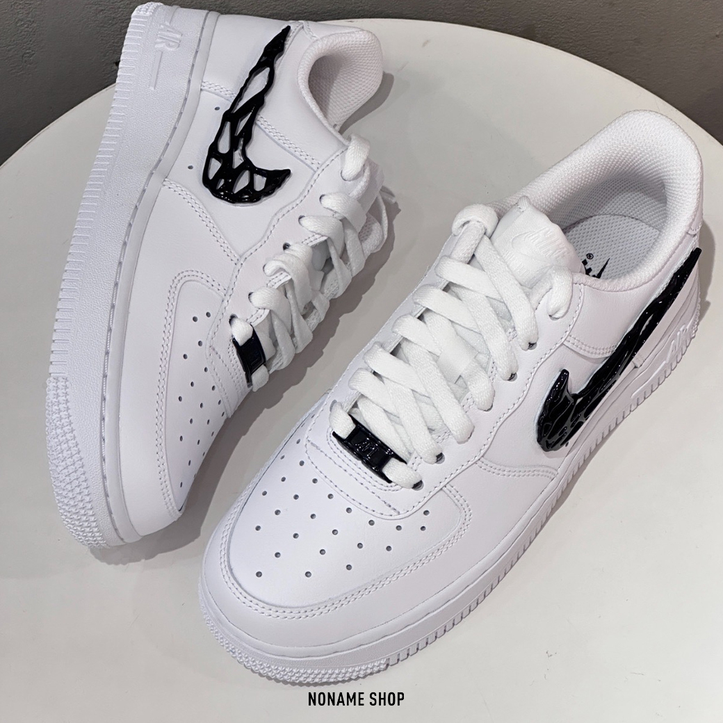 NIKE AIR FORCE 1 "LIQUID METAL SWOOSH" AF1 液態 金屬 黑溶解 猛毒 毒液 (女款)