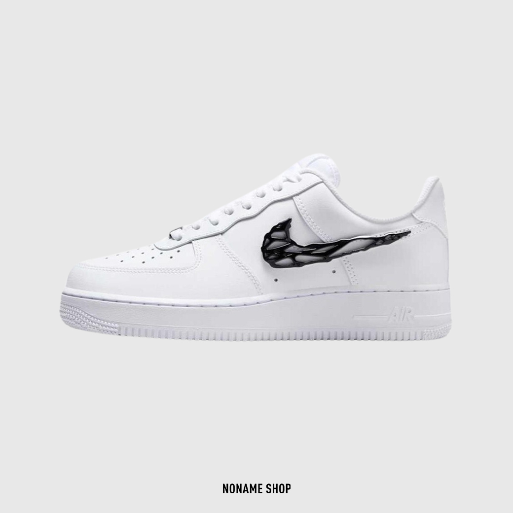 NIKE AIR FORCE 1 "LIQUID METAL SWOOSH" AF1 液態 金屬 黑溶解 猛毒 毒液 (女款)