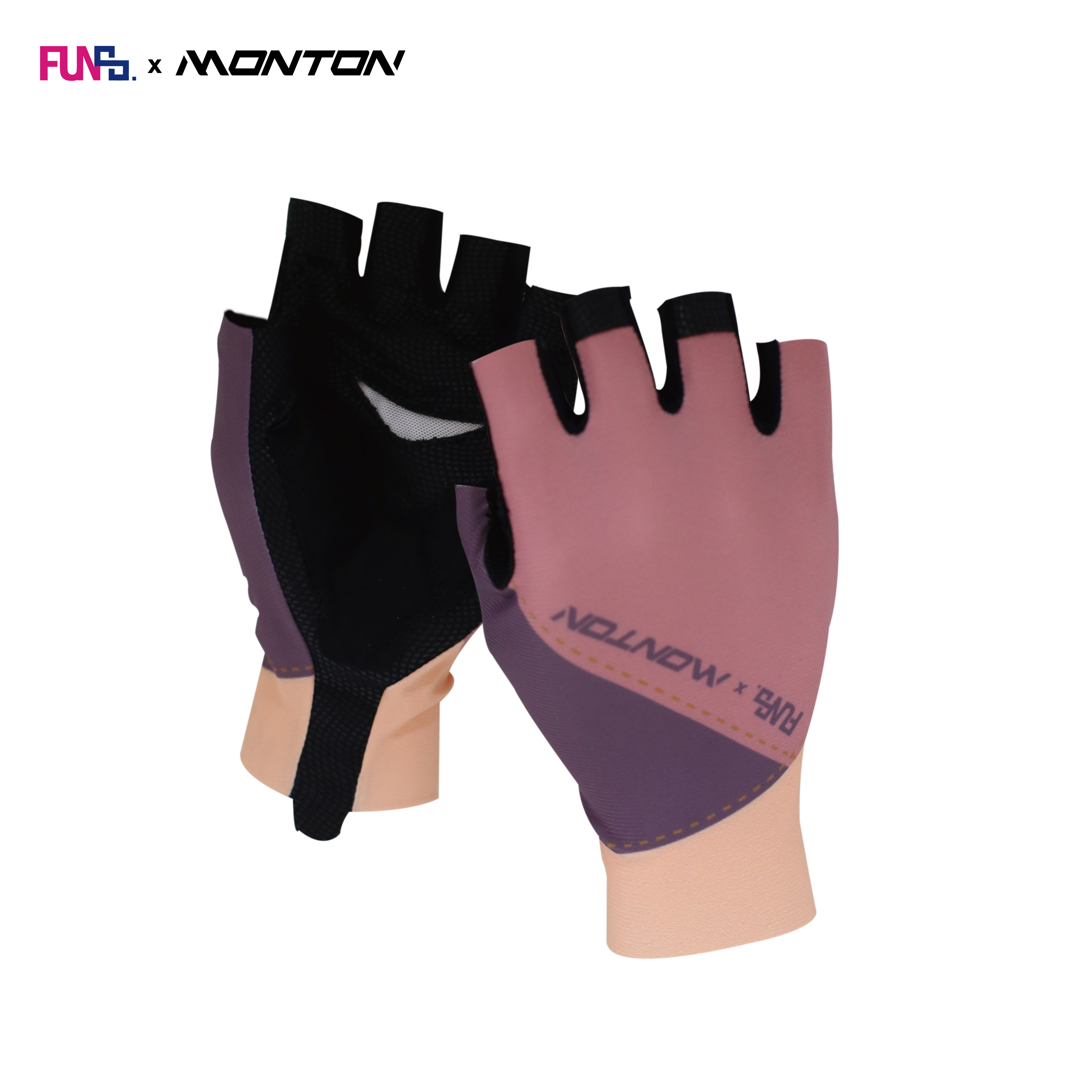 FUN8 嫣紅色TT半指手套