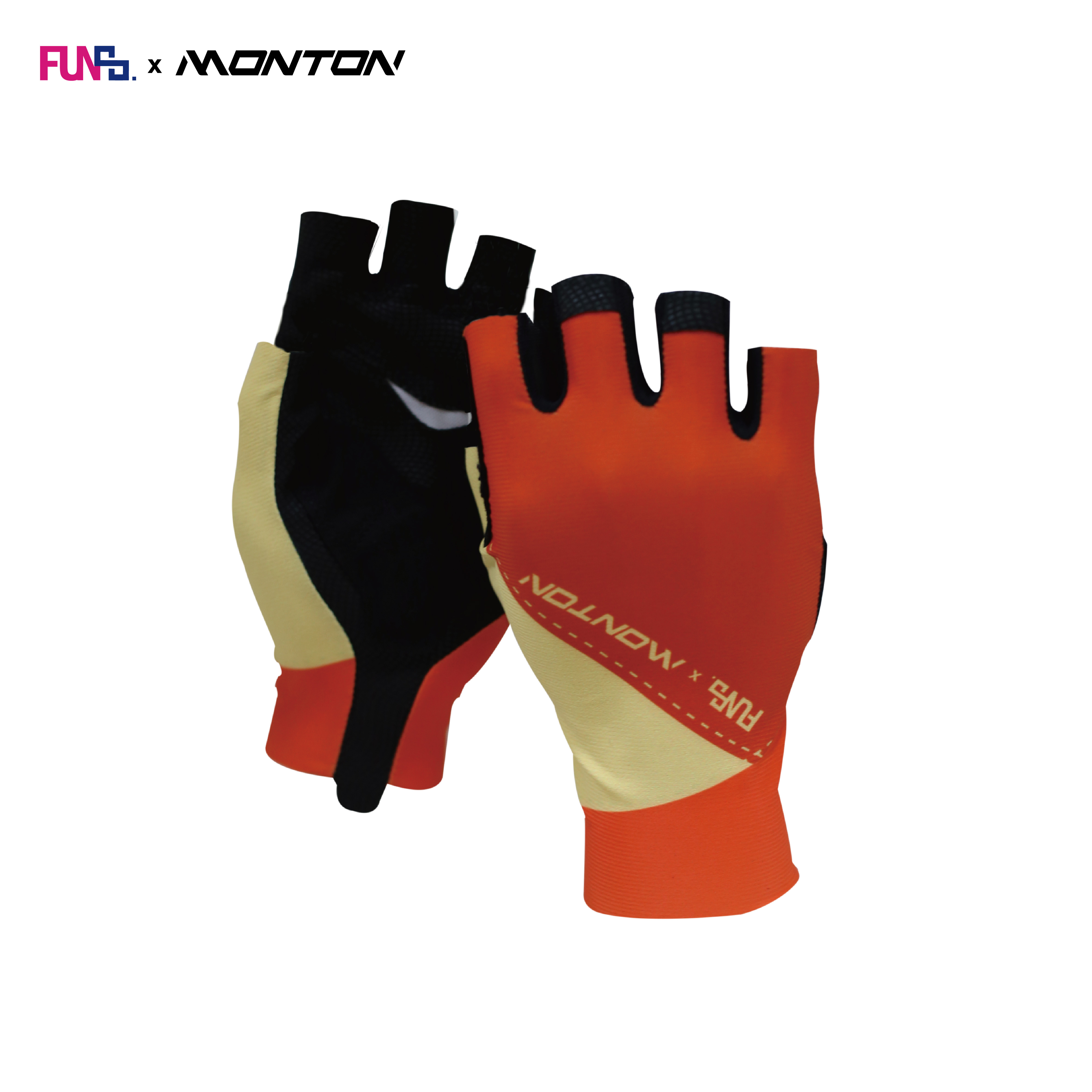 FUN8 橙紅色TT半指手套
