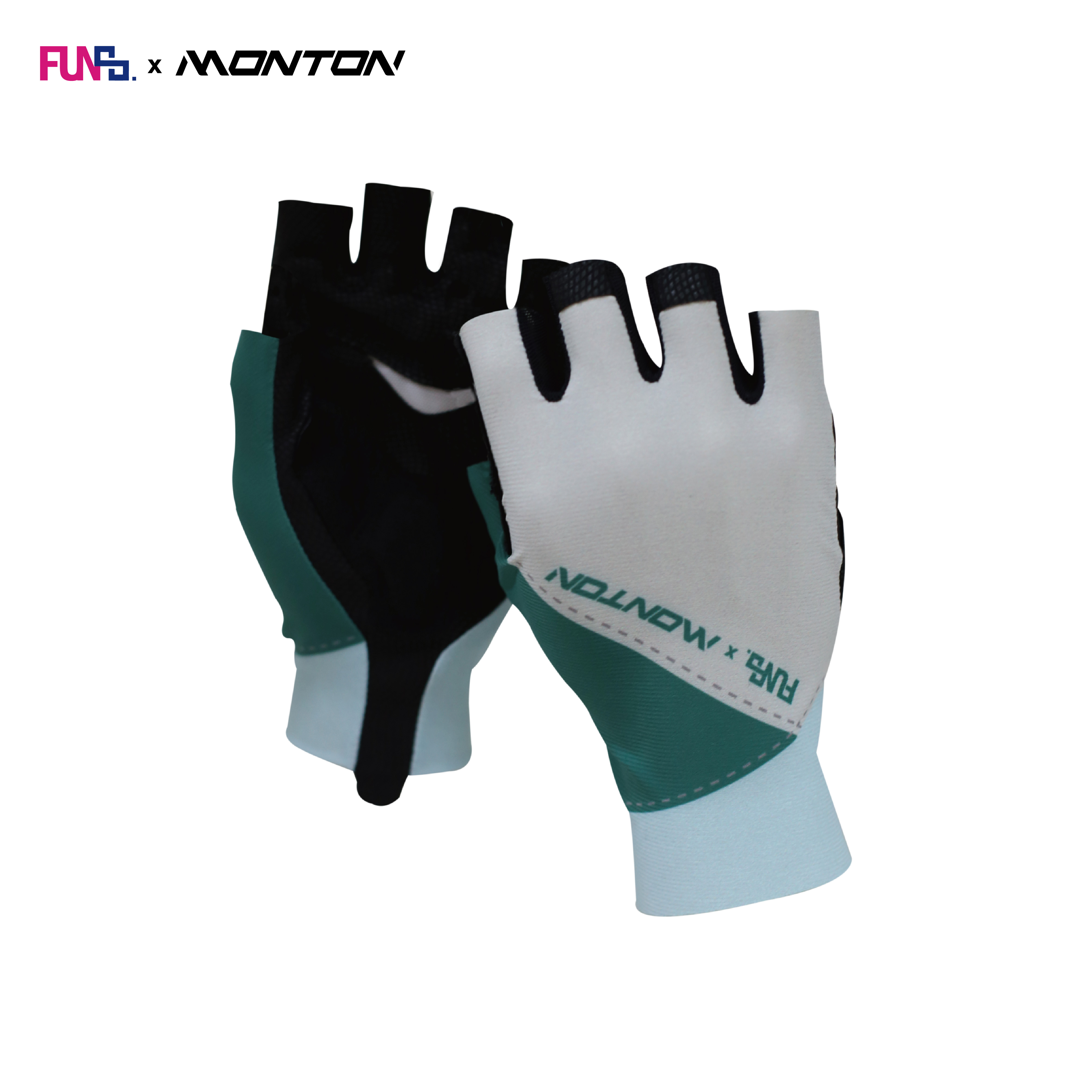 FUN8 牙黃灰TT半指手套