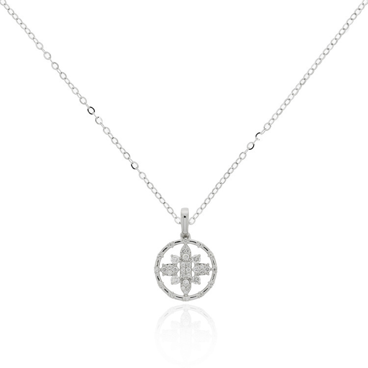 18K白金鑽石吊咀