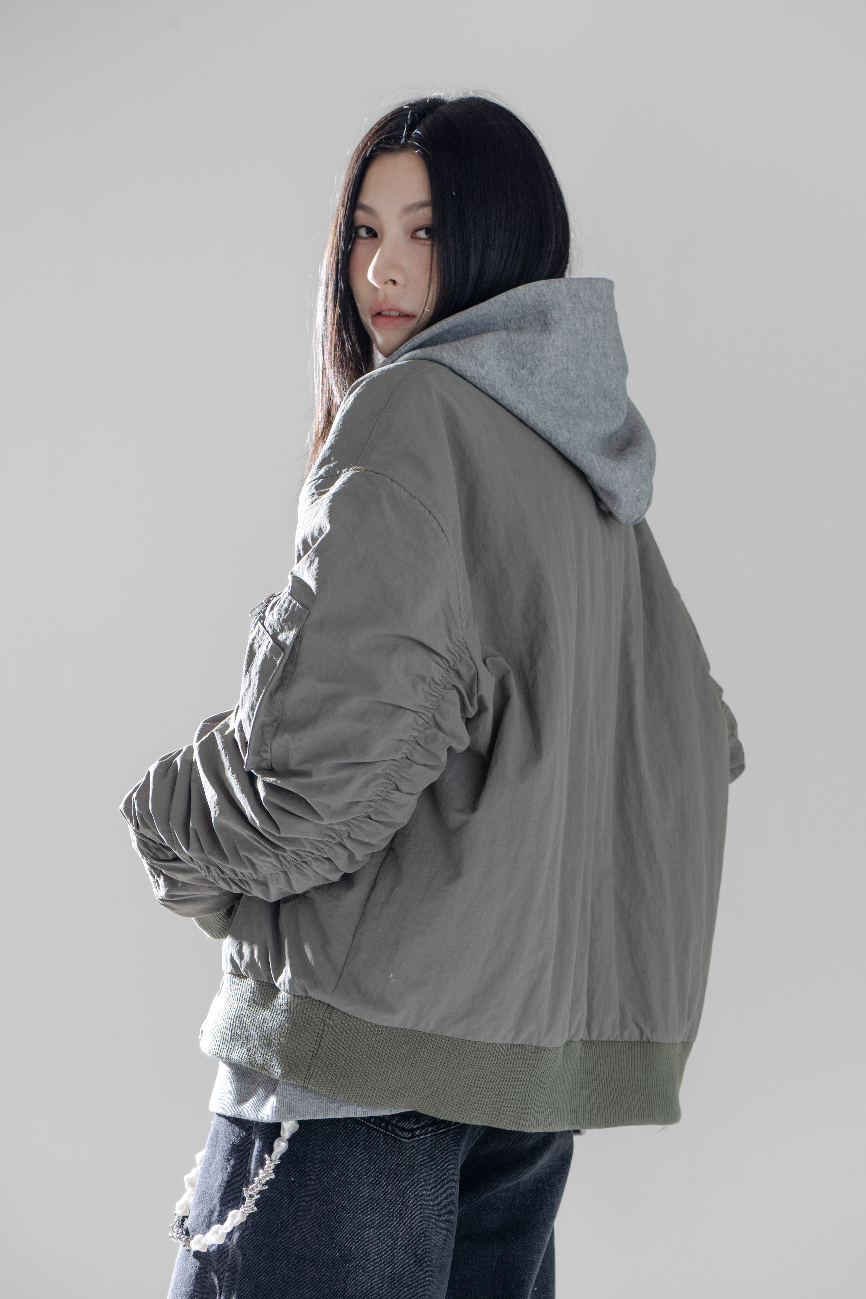 SIMON MADE OW-2403 BOMBER 彎刀袖 飛行 外套