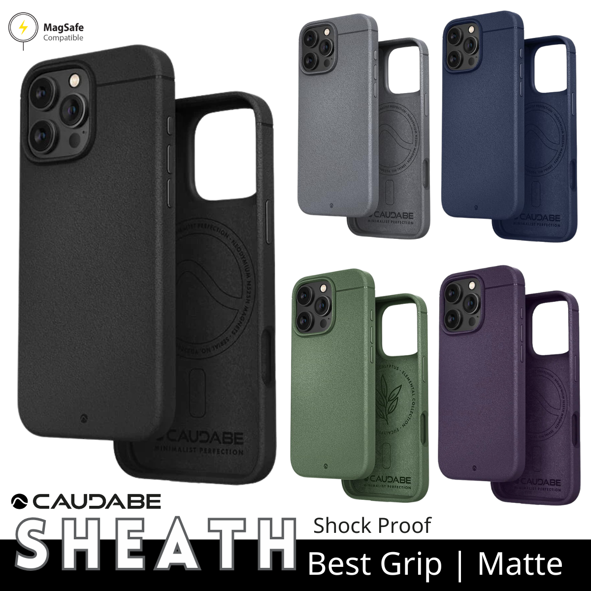 Caudabe Sheath MagSafe 磨砂防撞手機殼-iPhone 16 Pro