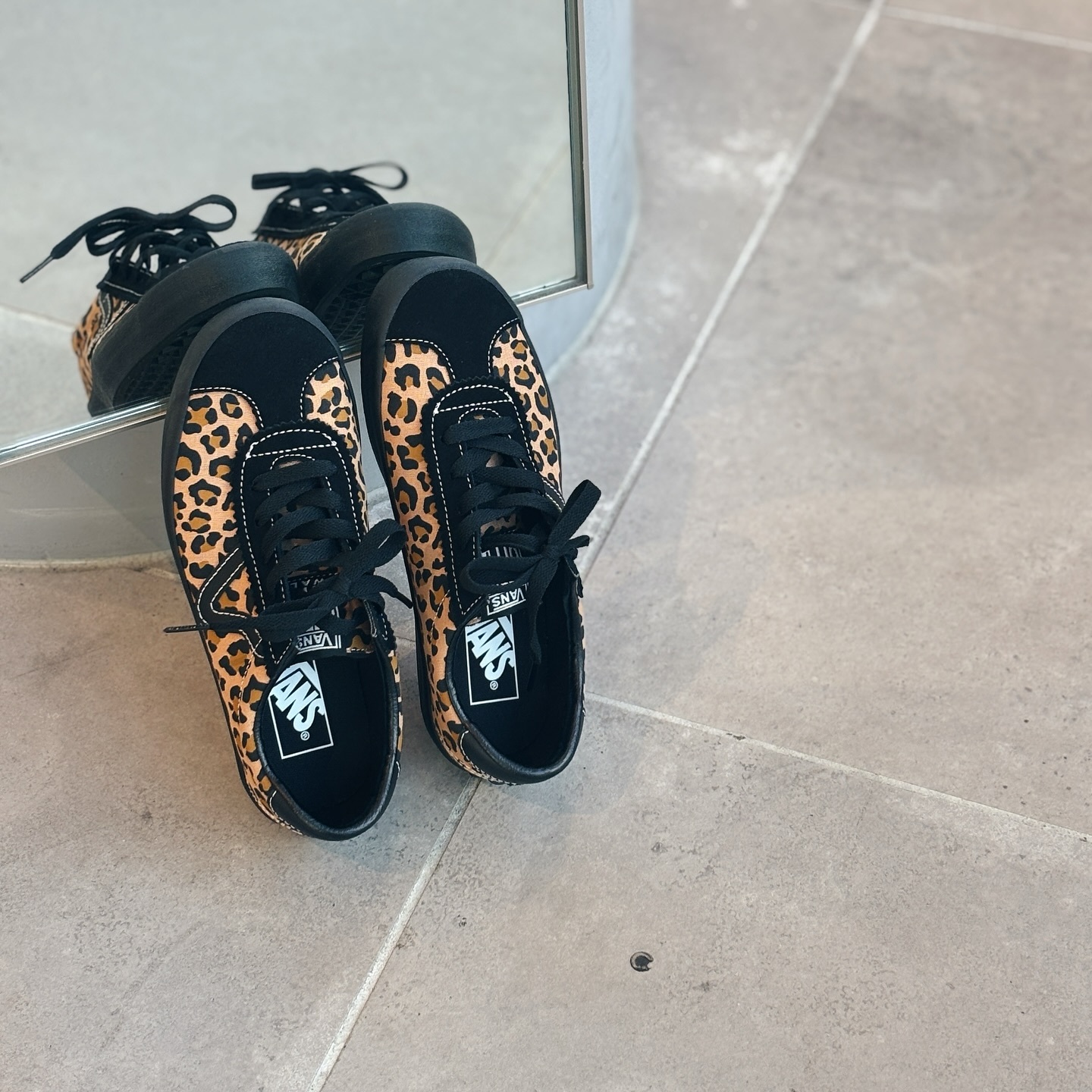 Vans Sport Low 日本新款 豹紋 黑底 外縫線 基本款 VN000CTDBLK