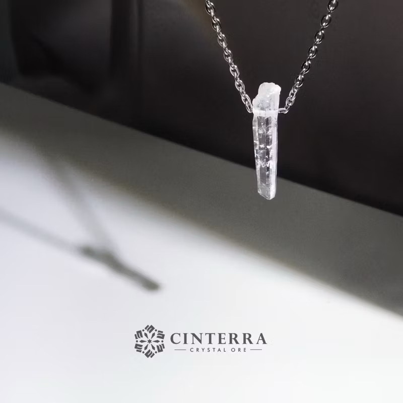 晶柱原礦項鍊-白水晶晶柱