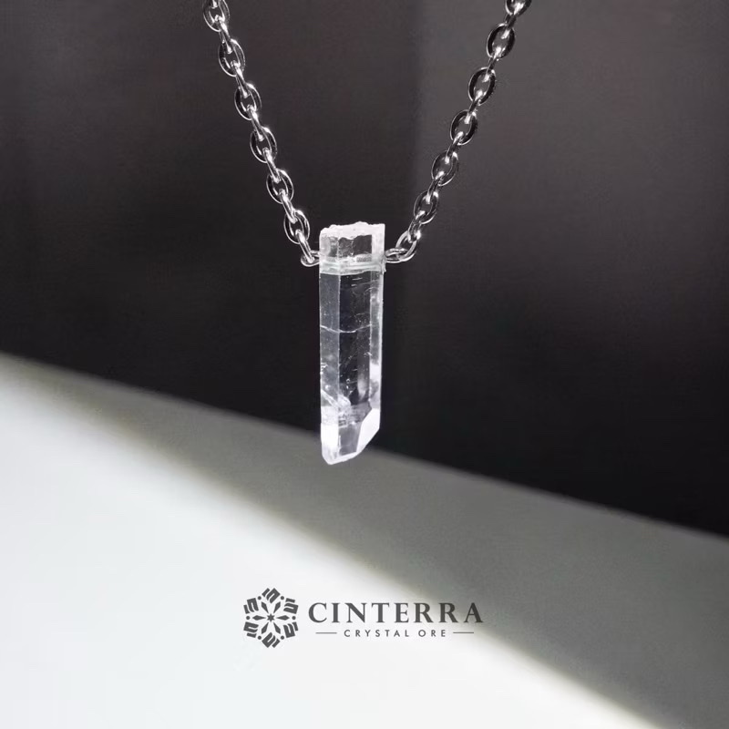 晶柱原礦項鍊-白水晶晶柱