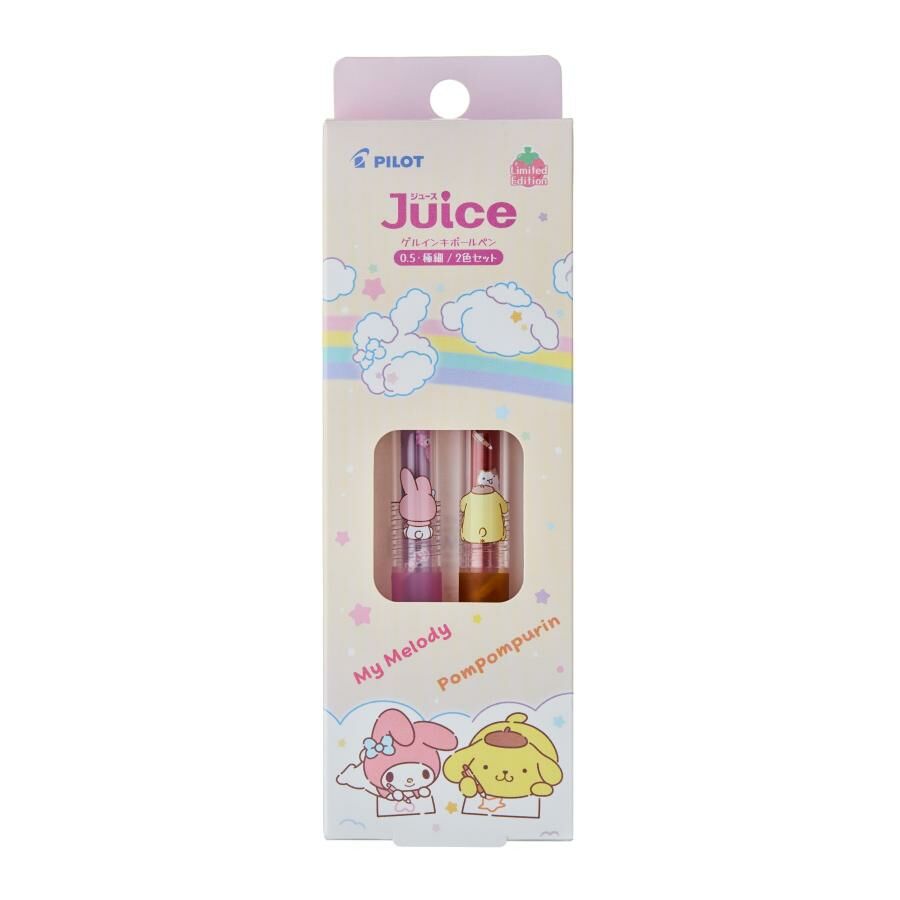 PILOT Juice果汁筆/ 0.5/ sanrio/ 背影款/ 2色入/ 美樂蒂&布丁狗（數量限定）