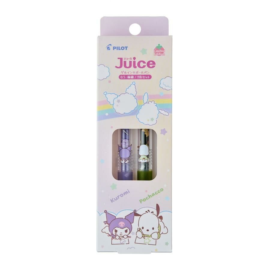 PILOT Juice果汁筆/ 0.5/ sanrio/ 背影款/ 2色入/ 酷洛米&帕恰狗（數量限定）