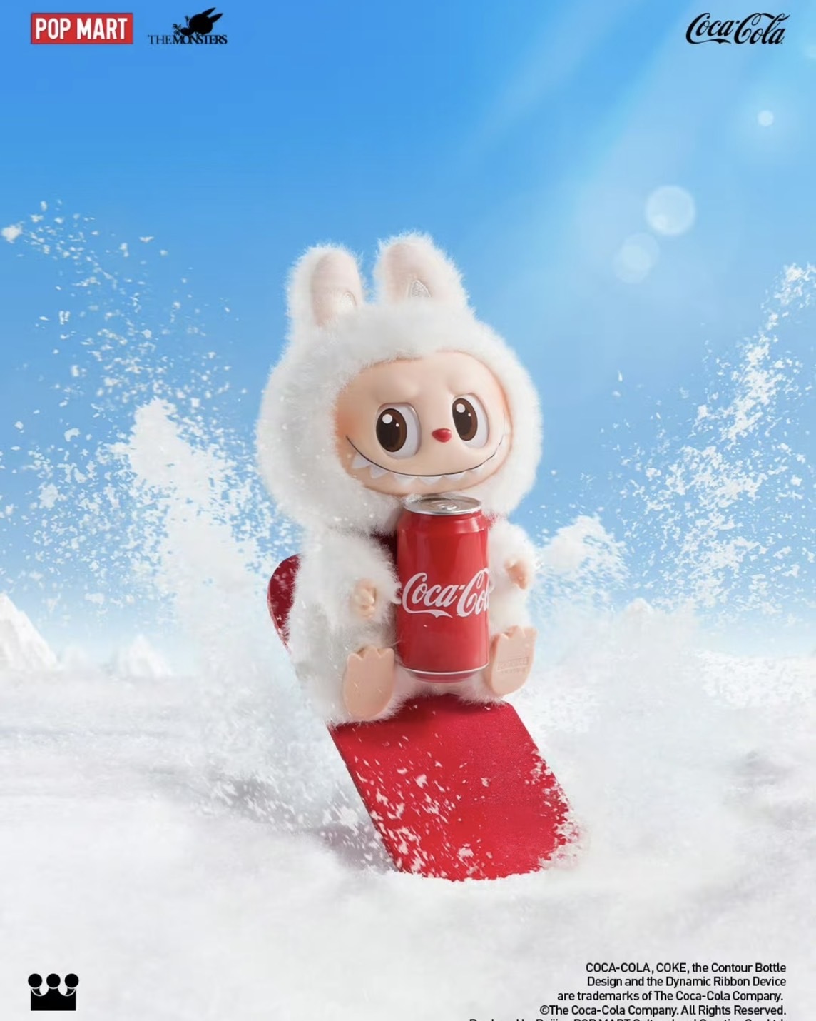 <官方正版>The Monsters LABUBU 可口可樂系列 毛絨搪膠臉 盲盒 公仔